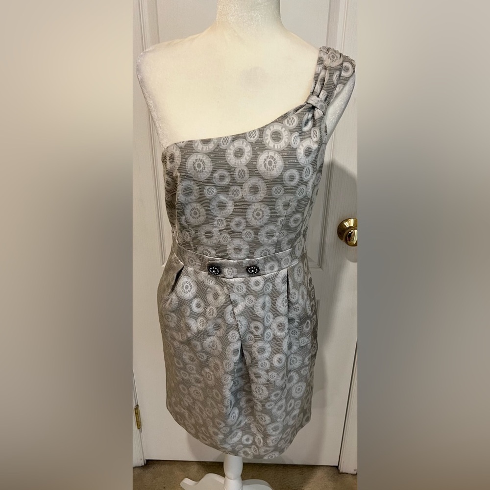 Moulinette Soeurs (Anthropologie) Sterling One Shoulder Mini Dress Womens Size 8